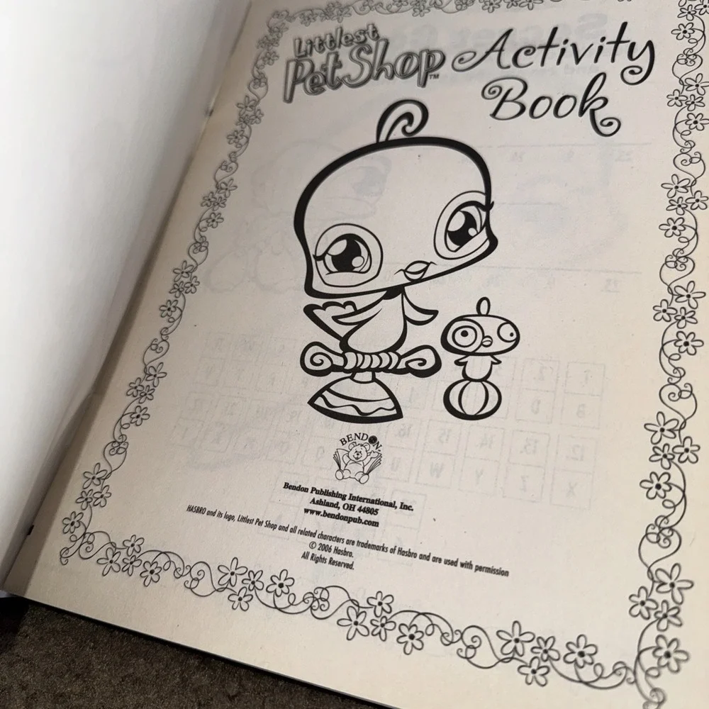 Littlest Pet Shop Coloring & Activity  Book 2007 Crayons HTF Rare LPS
